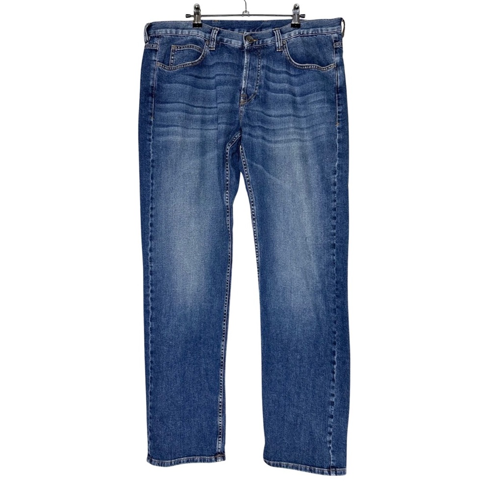 Eleventy Tasche 5 Young Medium Wash Straight Leg Button Fly Denim Cropped Jeans